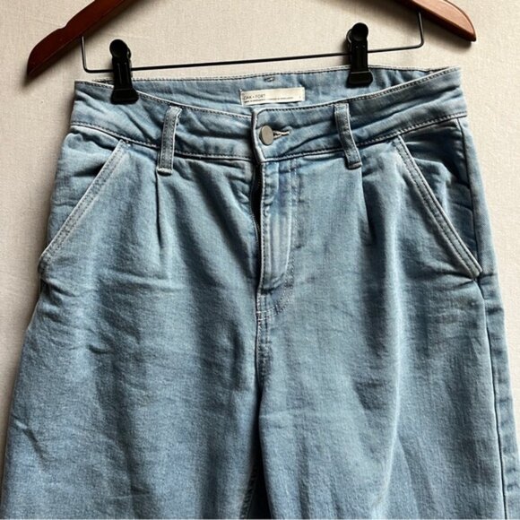 Oak + Fort straight leg barrel denim organic cotton jeans Sz 27 - Picture 2 of 11